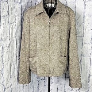 LIZ CLAIBORNE Black and White Tweed‎ Jacket Size Large